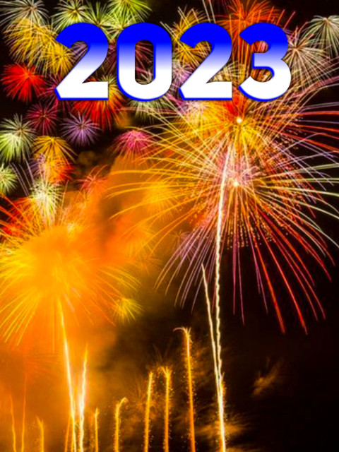 🔥Happy New Year 2023 Golden Fireworks Backgrounds For CB Editing