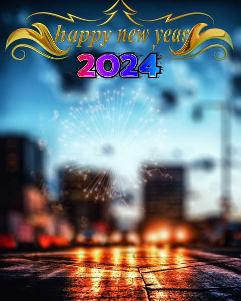 Happy New Year 2024 Background For Picsart CB Editing Photo Full HD