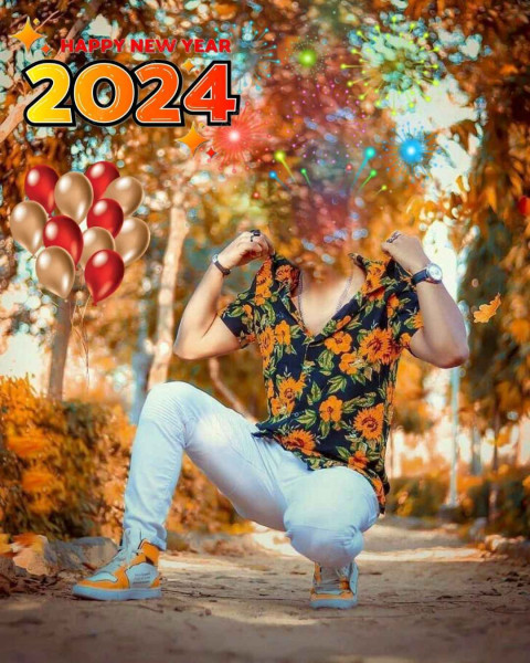 Happy New Year 2024 CB Background without Head