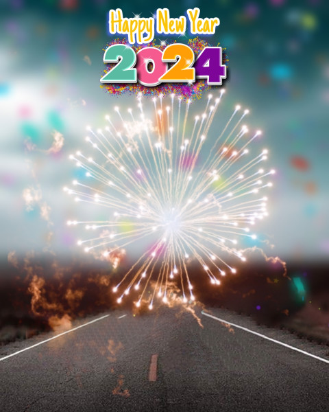 Happy New Year 2024 Editing Firework Background CB Full HD