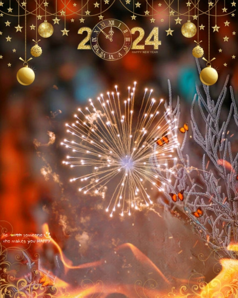 Happy New Year 2024 Free Editing Background CB Images Full HD
