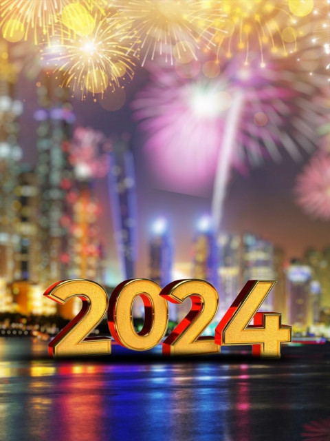 Happy New Year 2024 Free Editing Background CB Images Full HD