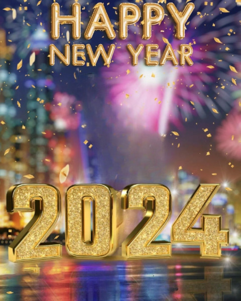 Happy New Year 2024 Free Editing Background CB Images Full HD
