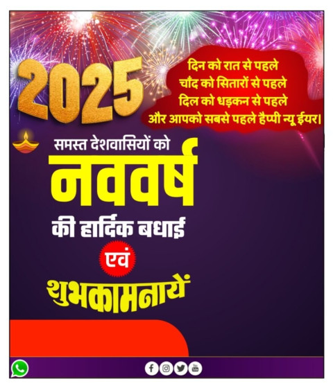 Happy New Year 2025 Banner Background For Cb Editing