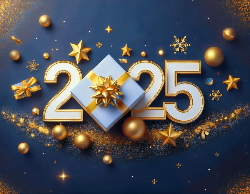 Happy New Year 2025 Greeting Card Background Editing Hd