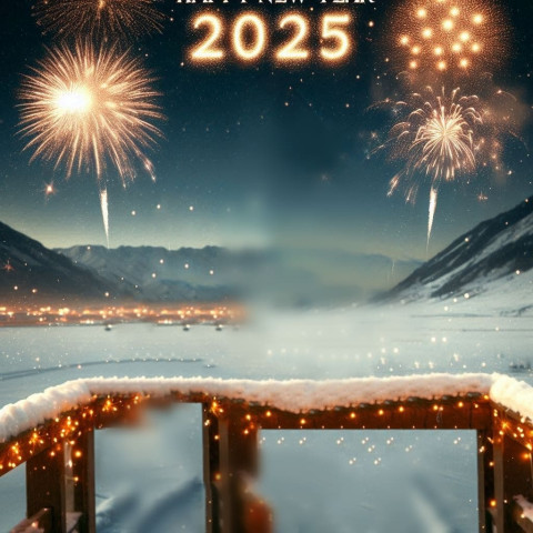 Happy New Year 2025 Photo Editing CB Background