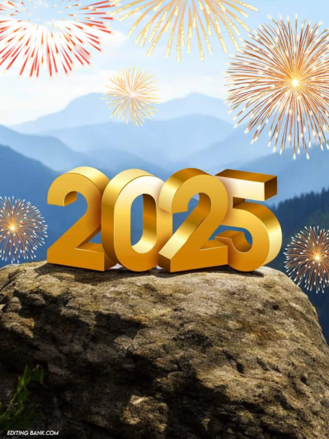 Happy New Year 2025 Photo Editing HD Background