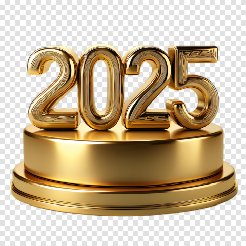 Happy New Year 3d 2025 Text Png For Editing HD