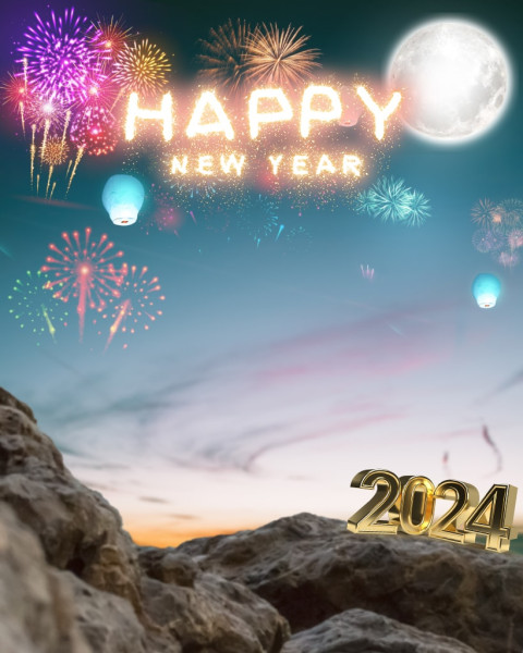 Happy New Year Background 2024 Cb Editing Photo Full HD Download