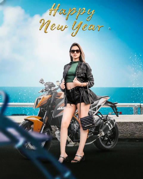 2025 New Year Girl Background HD For Editing New CB