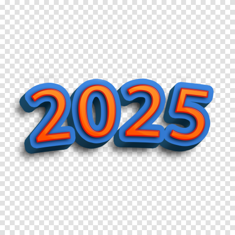 Happy New Year banner editing 2025 number text PNG images