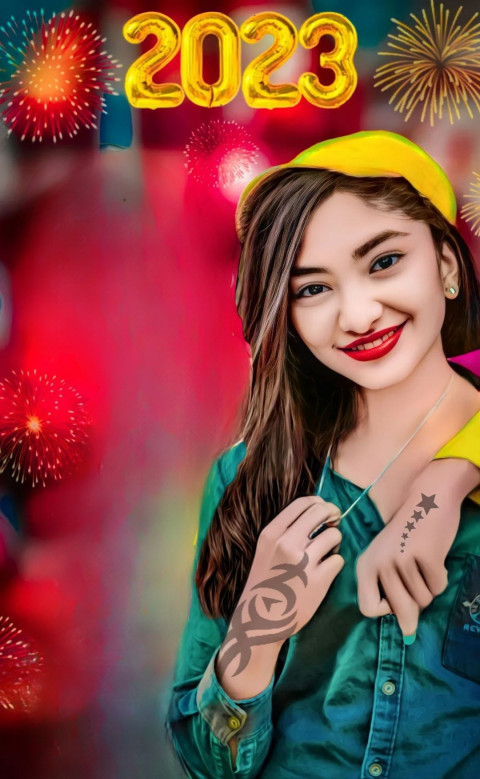 Happy New Year CB Photo Editing Girls Background