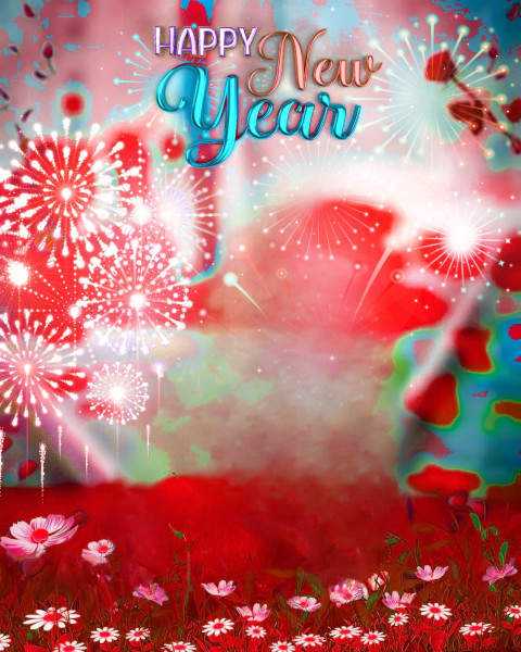 Happy New Year Editing 2025 Colorful CB Background