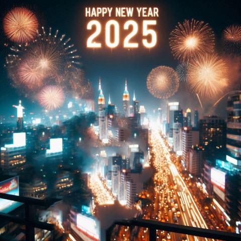 Happy New Year Editing Background 2025 Free