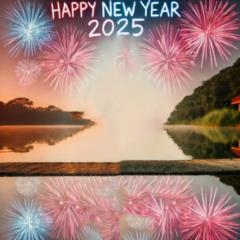 Happy New Year Editing Background 2025 Free Download