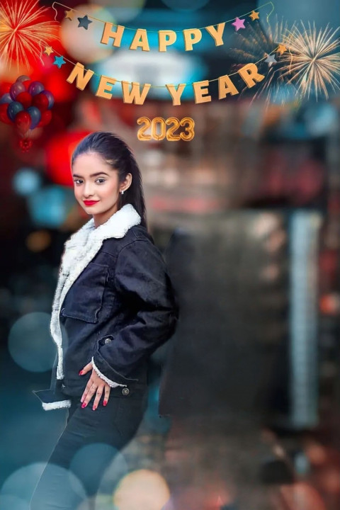 Happy New Year HD Girl Editing CB Background 2023