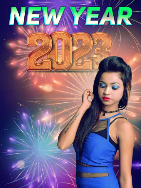 Happy New Year HD GIrls Background For CB Editing