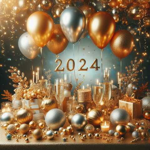 Happy New Year Images 2024 Wishes Celebration Wallpaper HD