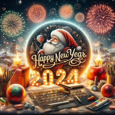 Happy New Year Wishes Images 2024 Background Full HD