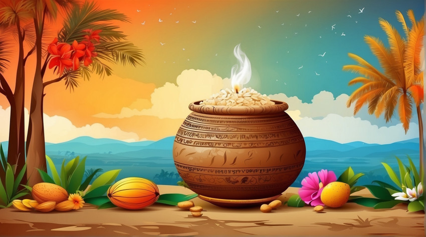 Happy Pongal Desktop Background Wallpaper Free Images