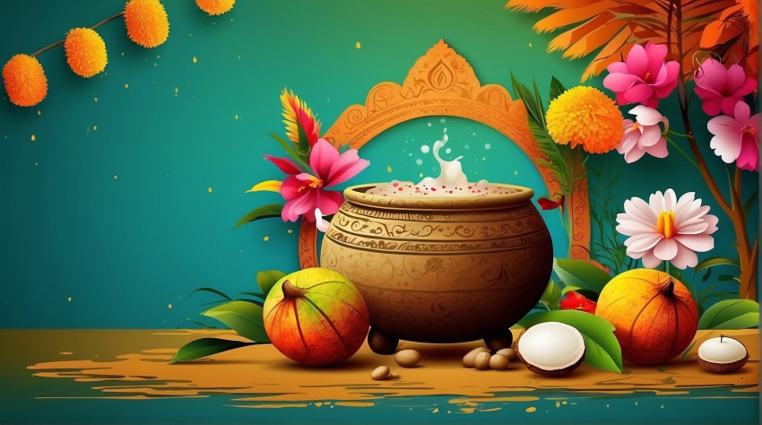 Happy Pongal Desktop Background Wallpaper Free Royal Image