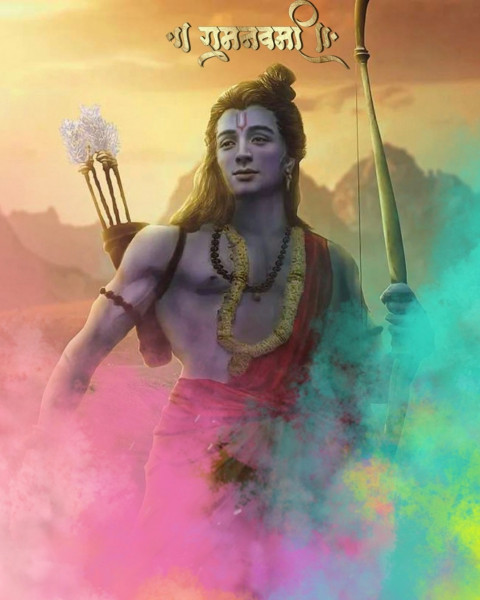 Happy Rama Navami Editing Background For Photoshop HD