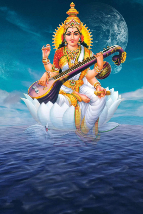 Happy Saraswati Puja Editing CB Background Full HD For PicsArt Photoshop