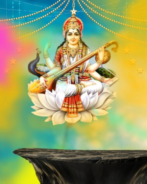 Happy Saraswati Saraswati Puja Photo Editing Background