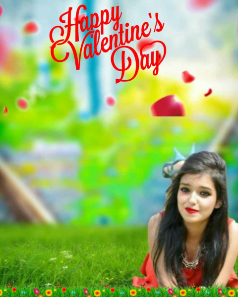 Happy Valentine Day CB Editing Background HD With Girl For Picsart