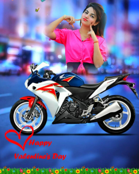 Happy Valentine Day CB Editing Background HD With Girl For Picsart