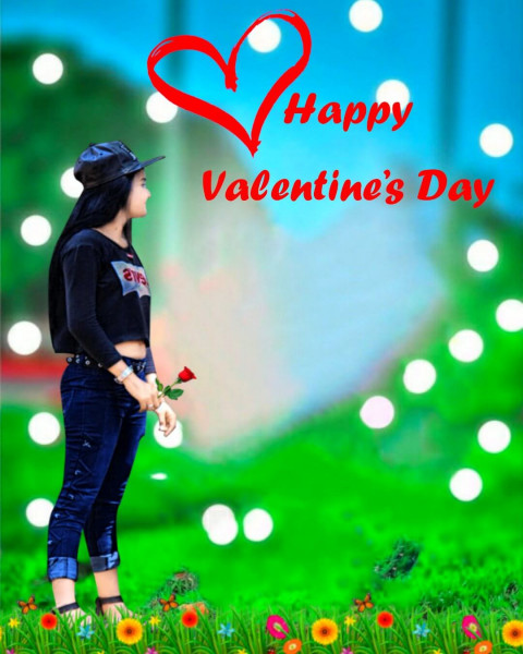 Happy Valentine Day CB Editing Background With Girl For PicsArt Photo