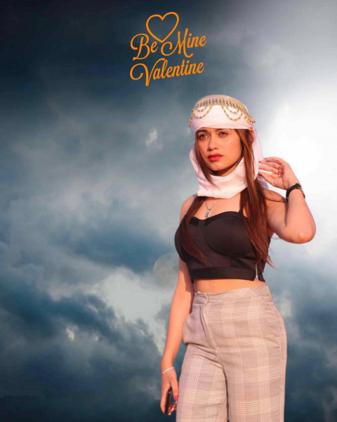 Happy Valentine Day Photoshop Photo editing Background With Girl