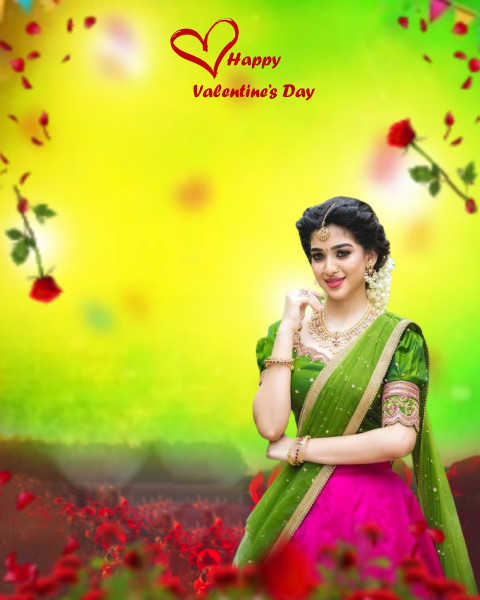 Happy Valentine's Day CB Background HD With Girls Free
