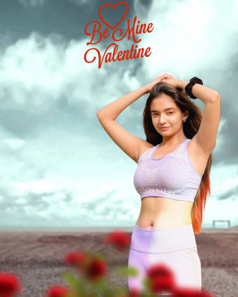 Happy Valentine's Day Cb Background With Anushka Sen