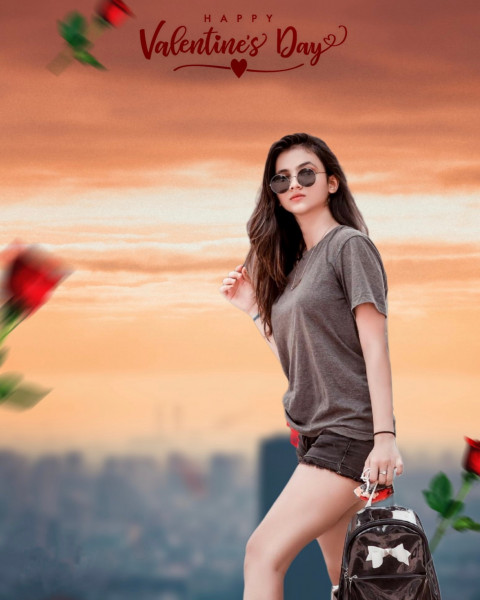 Happy Valentines Day CB Editing Background With Hot Girl For Snapseed