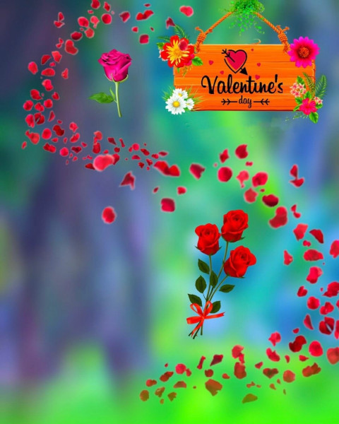 Happy Valentine's Day Picsart Photo Editing Background HD