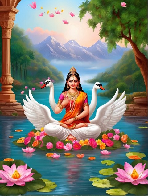 Happy Vasant Panchmi Saraswati Puja Background CB  For Editing Pics