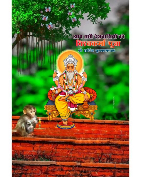 Happy Vishwakarma CB Background For Photoshop Editing Image
