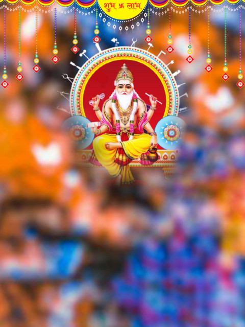 Happy Vishwakarma Puja Full HD CB Editing Background Free