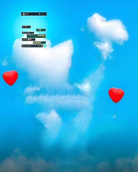 Heart With Sky Cb Background Full HD