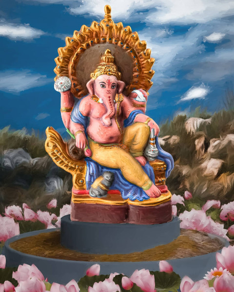 Hindu Lord Artwork Wallpaper Full HD