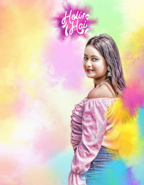 Holi CB Picsart Background For Editing With Girl Free