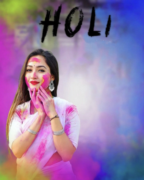 Holi CB Picsart Editing Background With Girls Pic