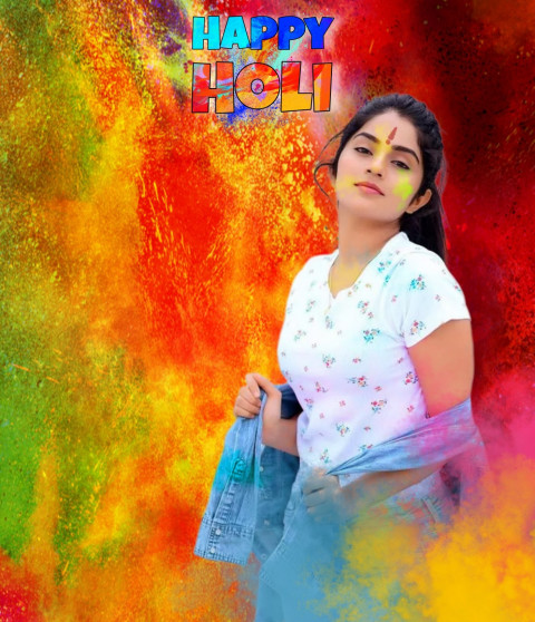 Holi Color Photo Editing Background With Girls