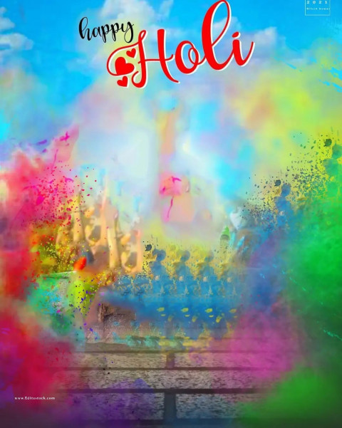 Holi Colorful CB Picsart Background Download Full HD