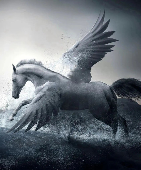 Horse Wings Viral Editing New CB Background HD