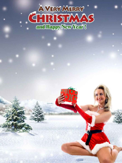 Hot Sitting Girl Christmas CB Editing Background Images