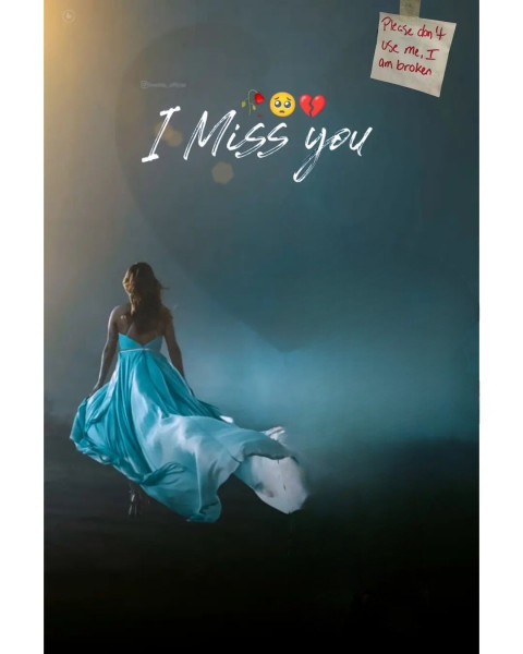 I Miss You CB Girl Photo Editing Backgrounds
