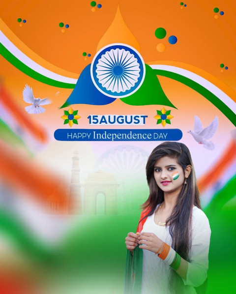 Independance Day 15 August Cb Background Girl Images