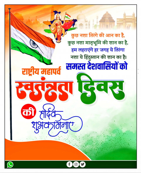 Independence Day Banner Backgrounds For 15 August CB Picsart Editing